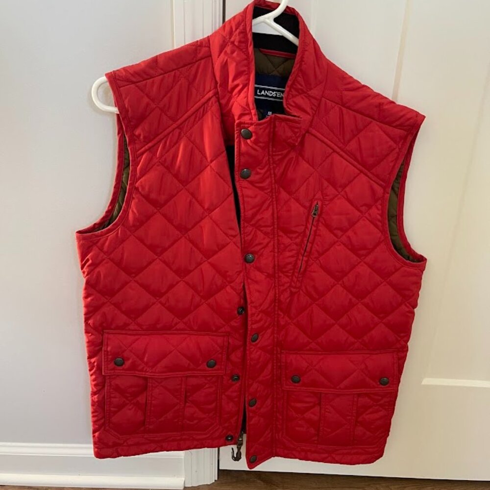 Men's Land's End Red Vest